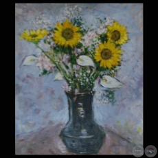 FLORES - Óleo de Federico Ordiñana